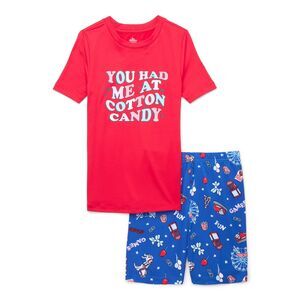 Way to Celebrate Unisex Toddler Pajama Set – Size 2T - Red Cotton Candy